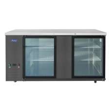 Atosa SBB69GGRAUS2 Black Shallow 69-inch Back Bar Glass Door Refrigerator